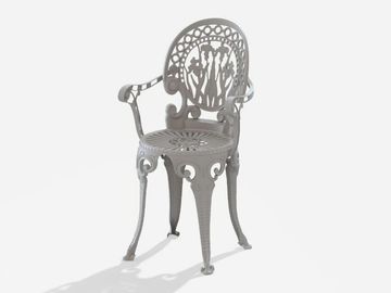 NARCISI - Aluminium garden chair with armrests by FAST