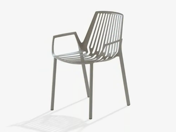 RION - Stackable aluminium garden chair with armrests by FAST