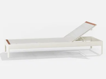 SOLARIS - Sunlounger in painted aluminium and Batyline fabric by FAST