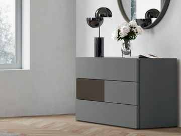 JEAN - Melamine-faced chipboard chest of drawers with integrated handles by Febal Casa