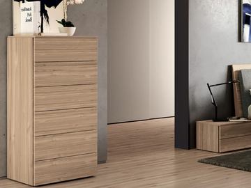 KEITH - Melamine-faced chipboard chest of drawers with integrated handles by Febal Casa