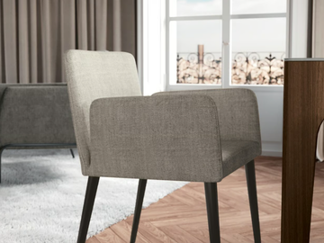 NICOLE - Fabric chair with armrests by Febal Casa