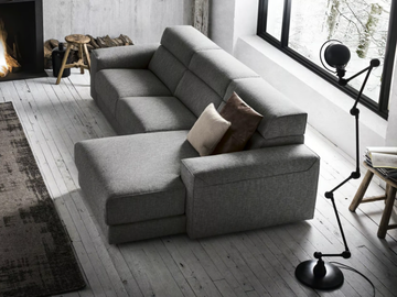 AJAR - Fabric sofa with chaise longue by Felis