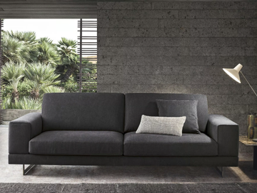 ANGEL - 3 seater sled base fabric sofa by Felis