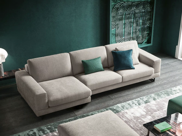 ANGEL - Fabric sofa with chaise longue by Felis