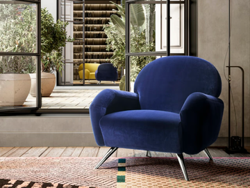 CLAIR - Fabric armchair with armrests by Felis
