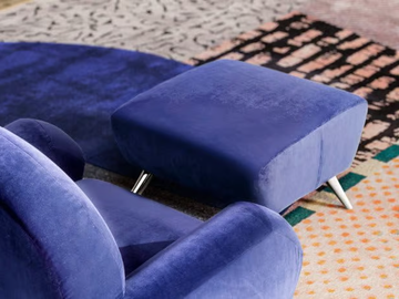 CLAIR - Fabric pouf / footstool by Felis