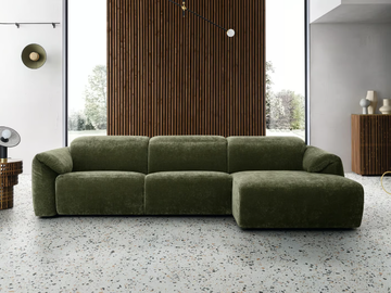 GLOVE - 3 seater relaxing fabric sofa with chaise longue by Felis