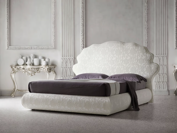 JASON - Classic style upholstered fabric double bed by Felis