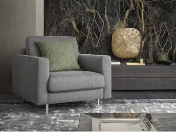 KENDAL - Fabric armchair with armrests by Felis