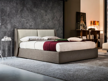 KEVIN - Fabric double bed with upholstered headboard by Felis