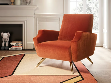 LIZZIE - Fabric armchair with armrests by Felis