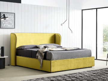 PARIS - Fabric storage bed with upholstered headboard by Felis