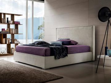 RICK - Fabric double bed with upholstered headboard by Felis