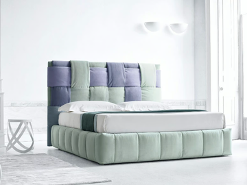 TIFFANY - Fabric double bed with upholstered headboard by Felis