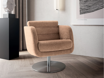 TUBES - Upholstered fabric armchair with armrests by Felis