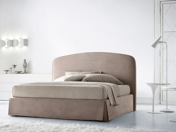 VERN - Fabric double bed with upholstered headboard by Felis