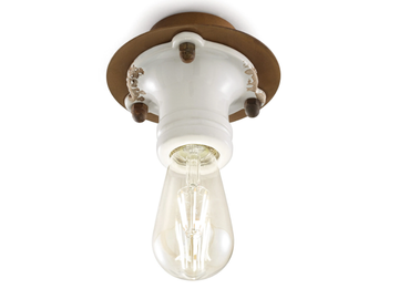 PIPES - Ceramic ceiling lamp by FERROLUCE