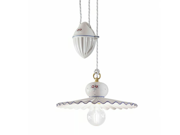 ROMA - Adjustable ceramic pendant lamp by FERROLUCE