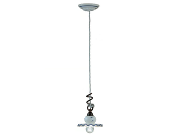 ROMA - Ceramic and metal pendant lamp by FERROLUCE
