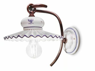 ROMA - Ceramic wall light with fixed arm by FERROLUCE