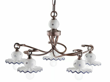 ROMA - Classic style ceramic chandelier by FERROLUCE
