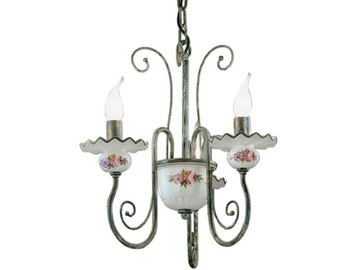 SANREMO - Ceramic and metal chandelier by FERROLUCE