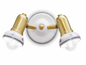 SAVONA - Wall-mounted adjustable round ceramic spotlight by FERROLUCE