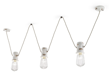 URBAN - Adjustable ceramic chandelier by FERROLUCE