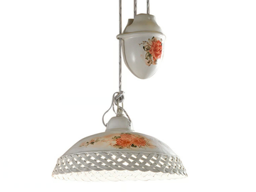 VERONA - Adjustable ceramic pendant lamp by FERROLUCE