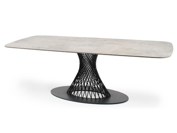 CLARIS - Fm-ceramtop and metal garden table by Fischer Möbel