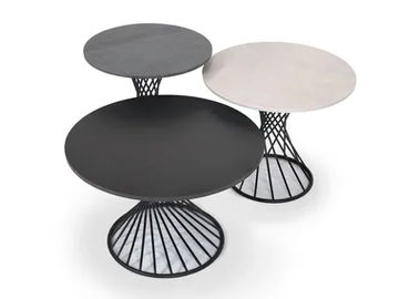 CLARIS - Round ceramic garden side table by Fischer Möbel
