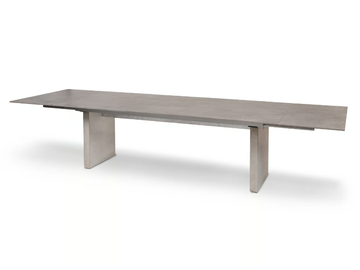 DOPPIO - Extending rectangular cement table by Fischer Möbel