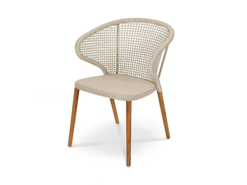 FARO - Rope garden chair with armrests by Fischer Möbel