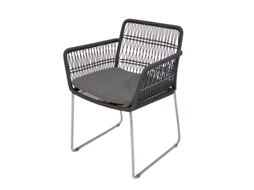 FILO - Sled base garden chair with armrests by Fischer Möbel