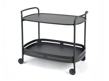 RIVA LARGE - Aluminium drinks trolley by Fischer Möbel
