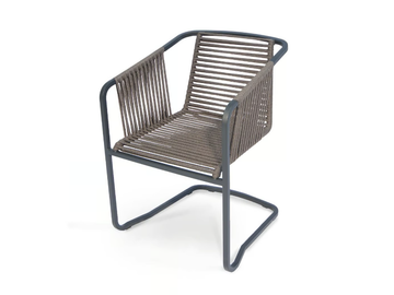SUITE - Cantilever rope garden chair with armrests by Fischer Möbel