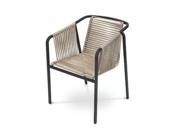 SUITE - Fabric garden chair with armrests by Fischer Möbel