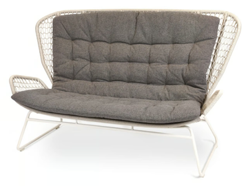 WING LIGHT - 2 seater sled base fabric garden sofa by Fischer Möbel