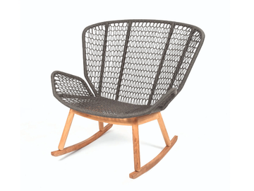 WING LIGHT - Rocking rope garden armchair by Fischer Möbel