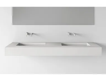 SIMPLE - Double rectangular laminate washbasin by FIT INTERIORS