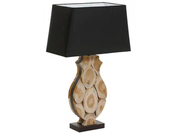 MAHÉ - Natural fibre table lamp by Flam & Luce