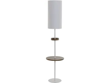 PLATEAUX BOIS - Metal floor lamp with shelf by Flam & Luce