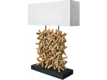 SEOUL - Wooden table lamp by Flam & Luce