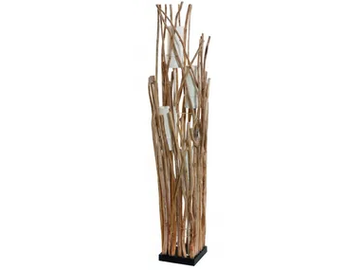 TONGA - Wooden floor lamp by Flam & Luce