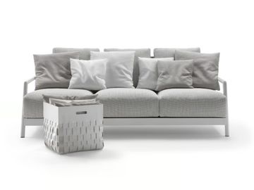 ALISON OUTDOOR - 3 seater fabric garden sofa with removable cover by Flexform