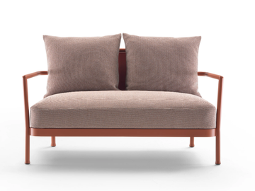 CAMARGUE - 2 seater aluminium and fabric garden sofa by Flexform