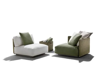 EDDY OUTDOOR - Fabric garden armchair by Flexform