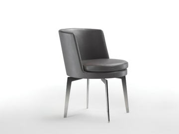 FEEL GOOD - Leather chair with integrated cushion by Flexform
