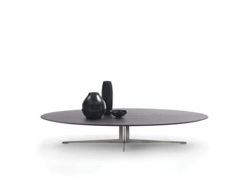 FLY - Oval wooden coffee table by Flexform